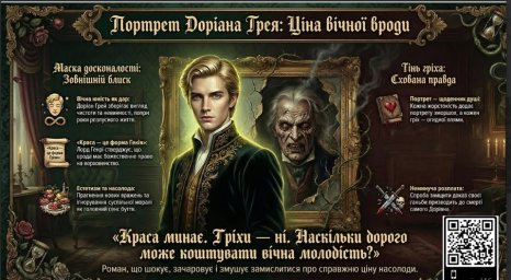 Портрет Доріана Грея. Тривожна подорож у глибини людської душі, під час якої краса та моральні цінно